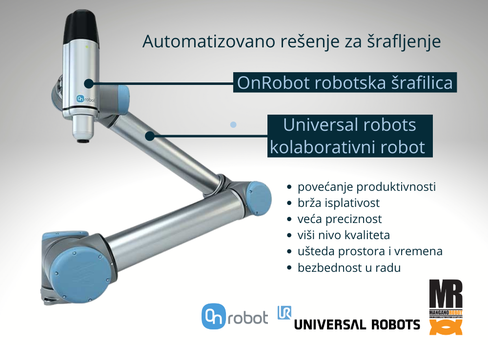 robot za šrafljenje
automatizacija šrafljenja  
onrobot universal robots
šrafljenje
